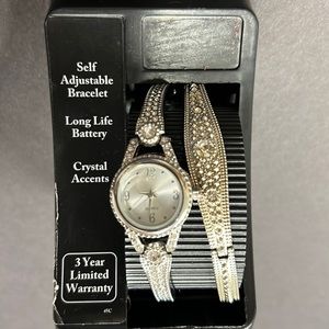 M.Z. Berger   Womens Watch with Bracelet Silver Tone Crystal Accent NWT